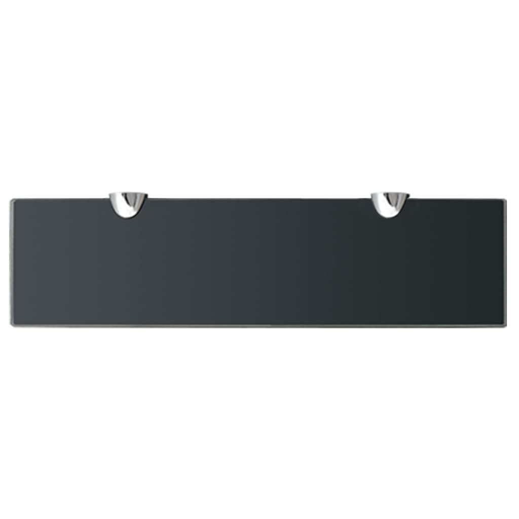Raft Suspendat Din Sticlă, , 8 Mm Negru