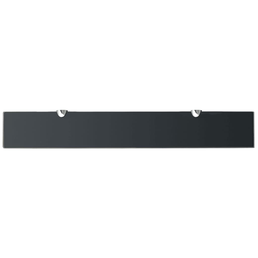 Raft Suspendat Din Sticlă, , 8 Mm Negru