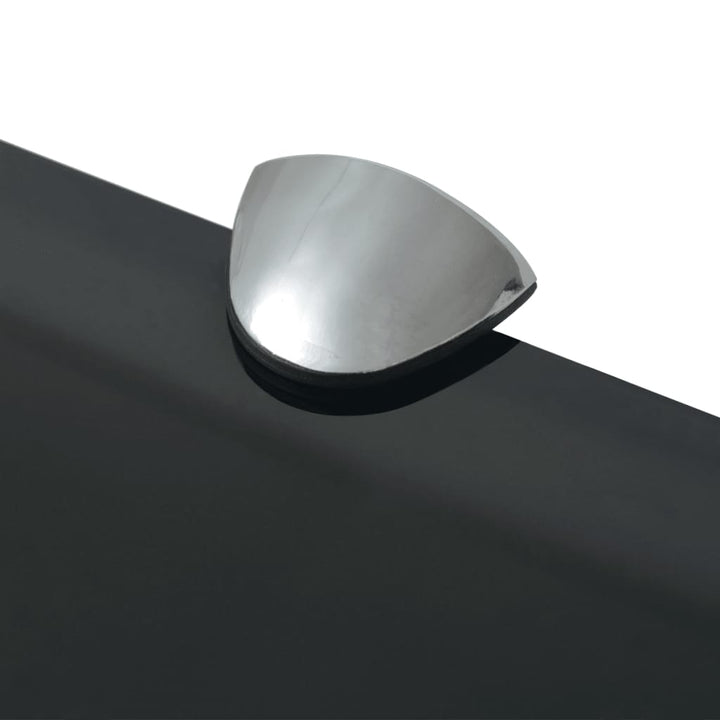 Raft Suspendat Din Sticlă, , 8 Mm Negru