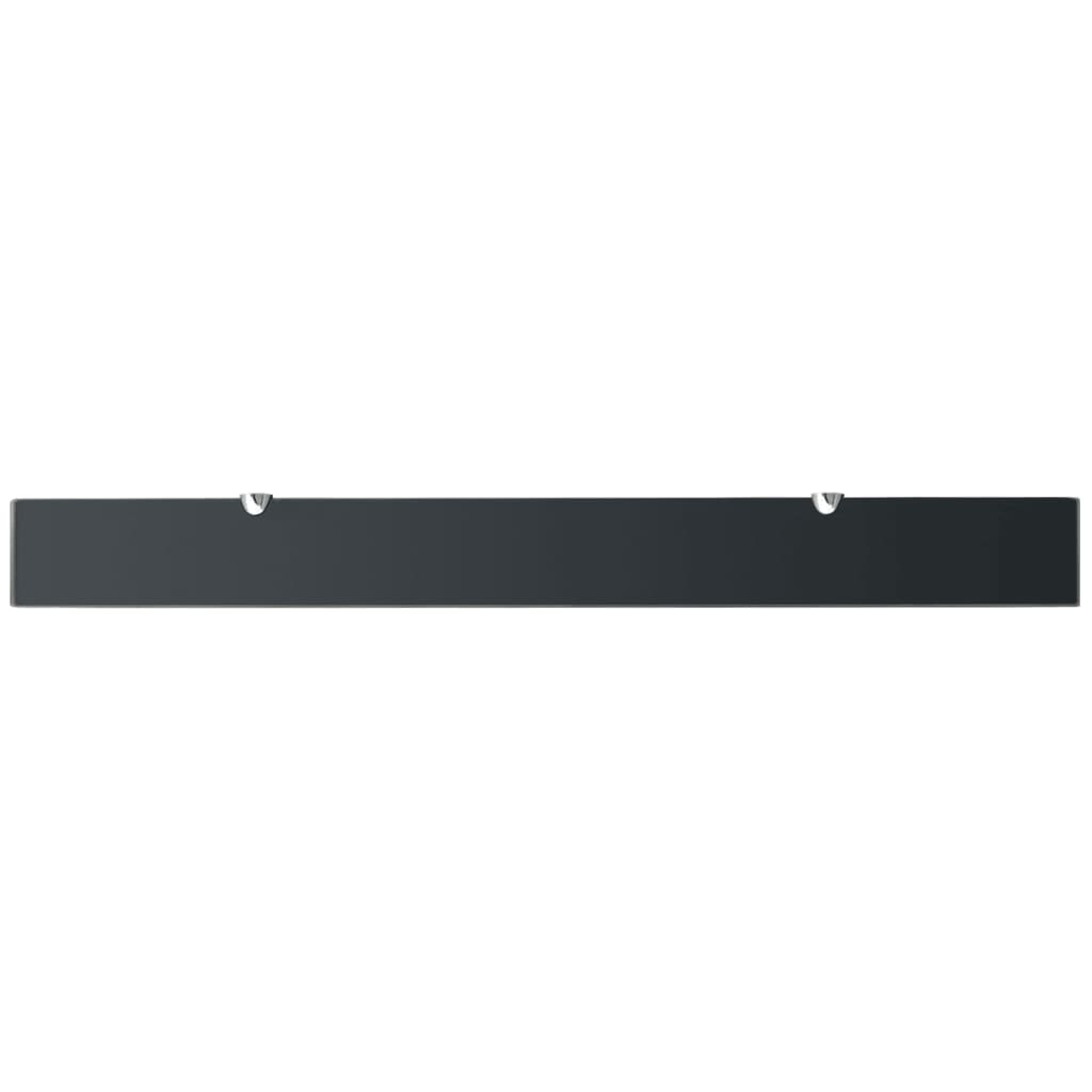 Raft Suspendat Din Sticlă, , 8 Mm Negru