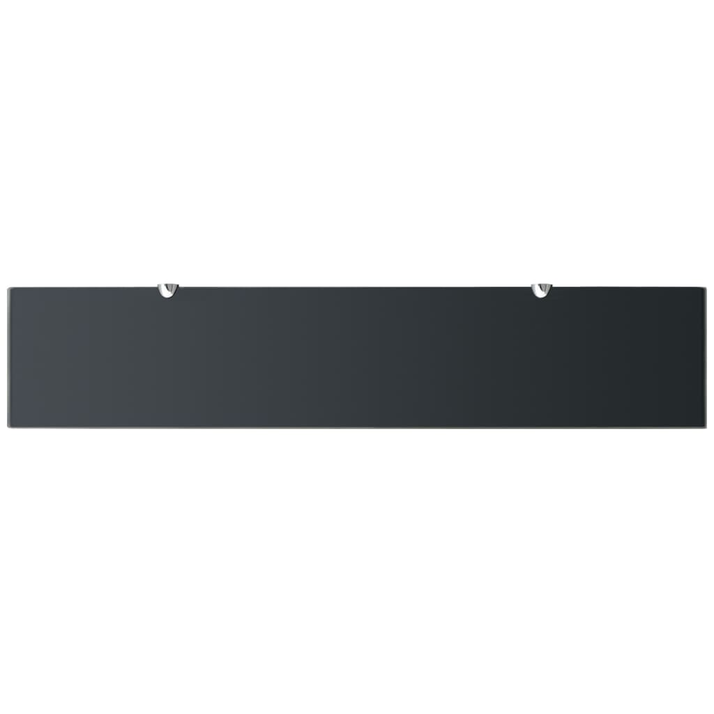 Raft Suspendat Din Sticlă, , 8 Mm Negru