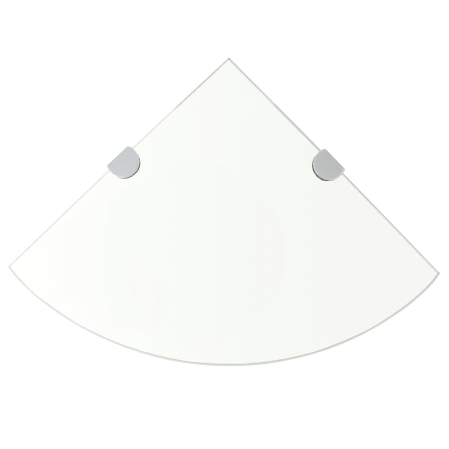 Raft De Colț Cu Suporți De Crom Din Sticlă Ă Transparent