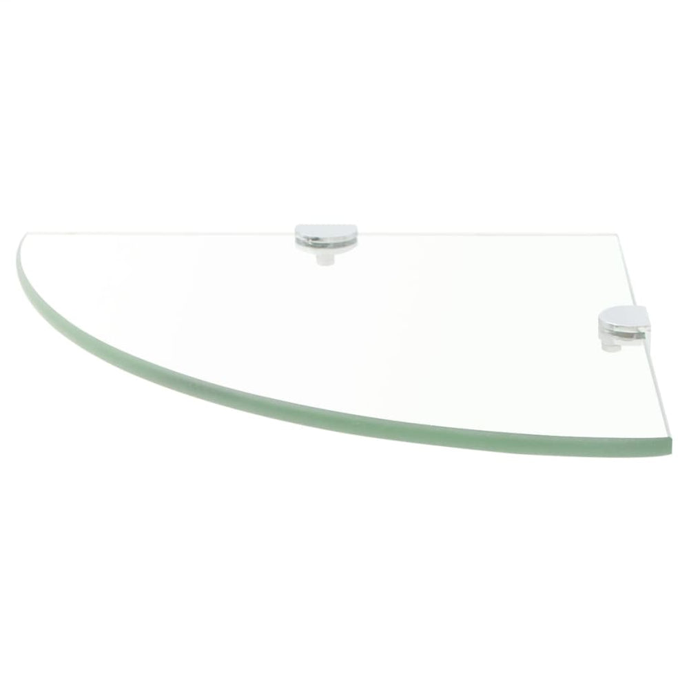 Raft De Colț Cu Suporți De Crom Din Sticlă Ă Transparent
