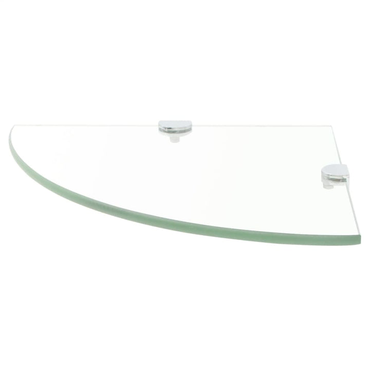 Raft De Colț Cu Suporți De Crom Din Sticlă Ă Transparent