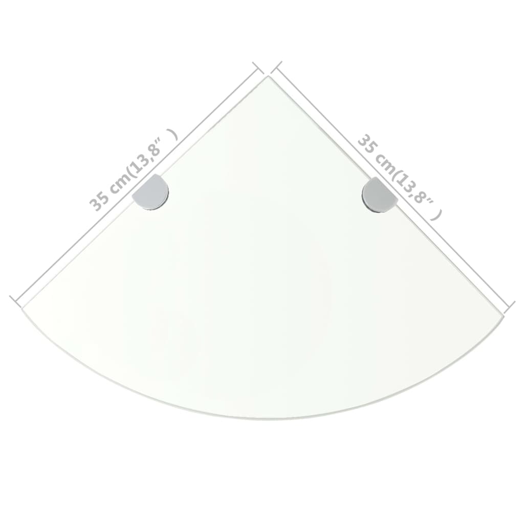 Raft De Colț Cu Suporți De Crom Din Sticlă Ă Transparent