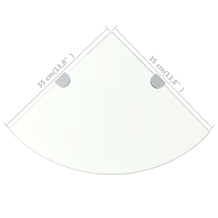 Raft De Colț Cu Suporți De Crom Din Sticlă Ă Transparent