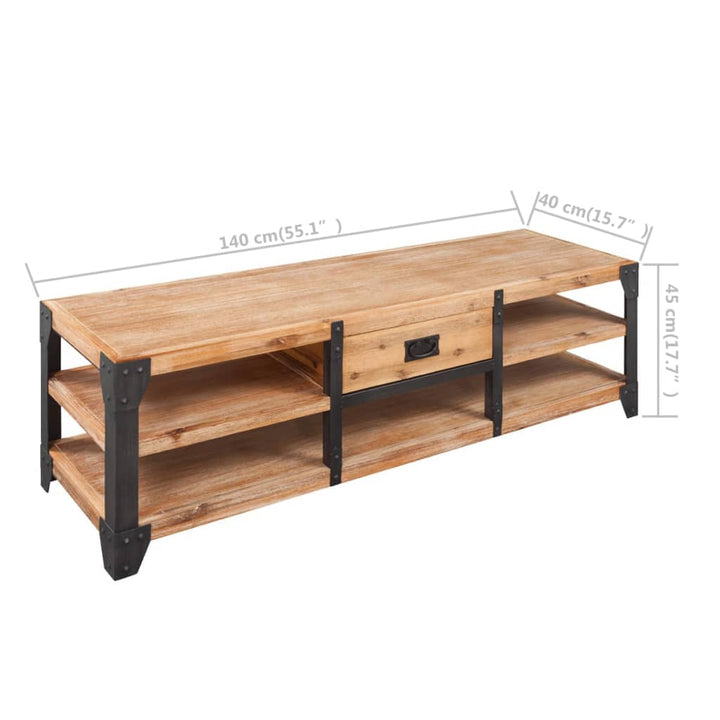 Comodă Tv Din Lemn Masiv De Acacia 140 X 40 X 45 Cm