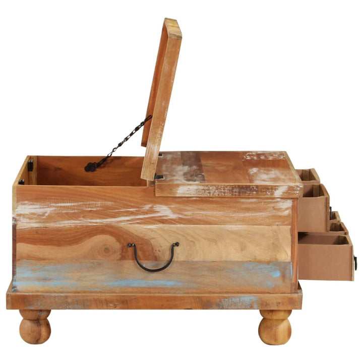 Măsuță De Cafea, 70 X 70 X 38 Cm, Lemn Reciclat