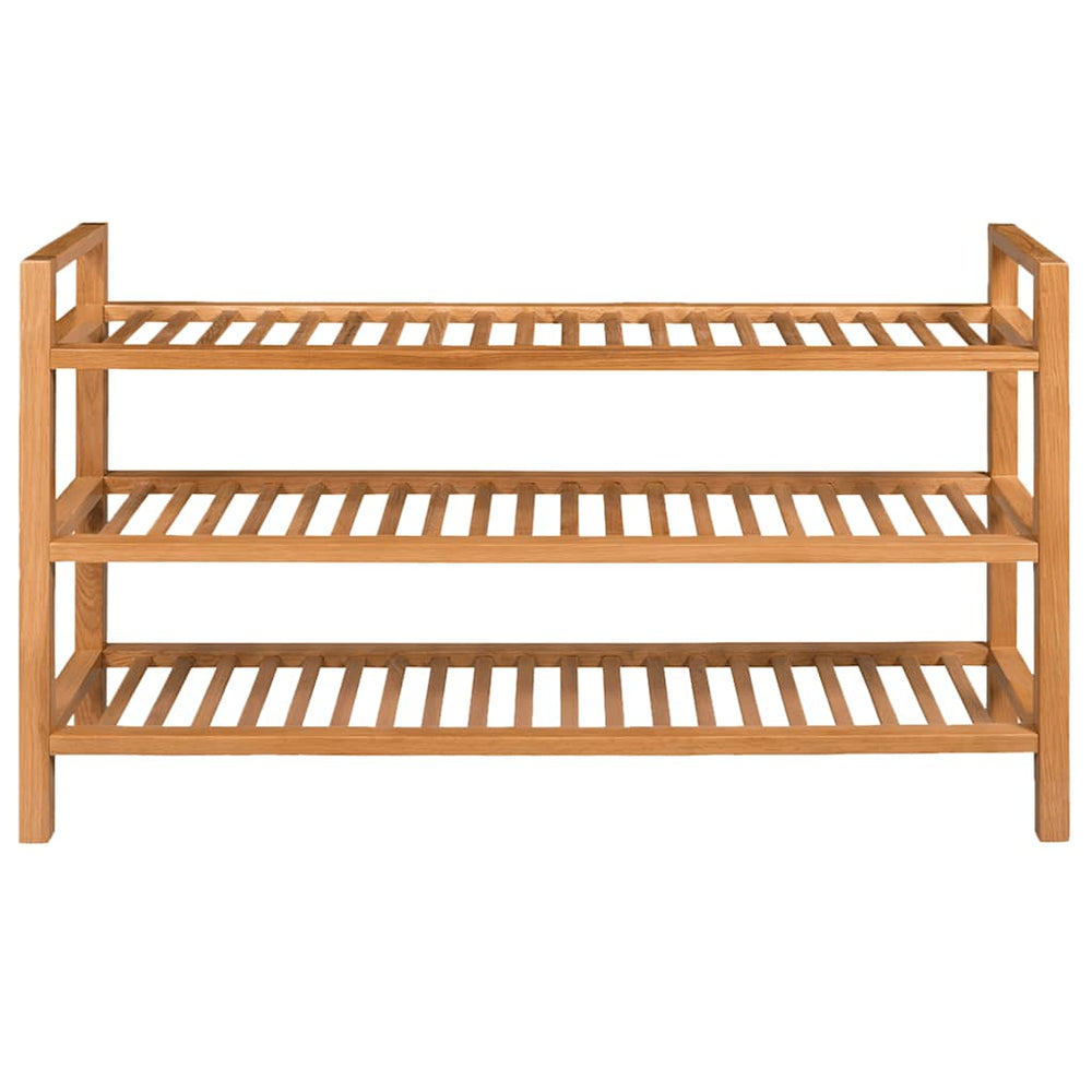 Pantofar Cu 3 Rafturi, 100X27X, Lemn Masiv De Stejar