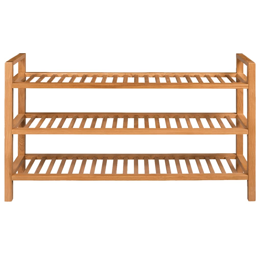 Pantofar Cu 3 Rafturi, 100X27X, Lemn Masiv De Stejar