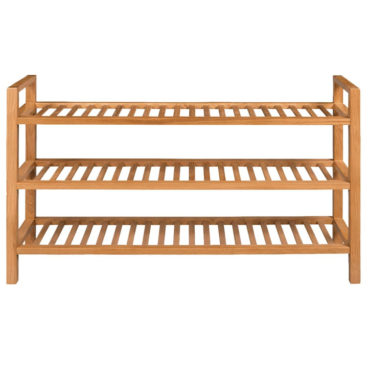Pantofar Cu 3 Rafturi, 100X27X, Lemn Masiv De Stejar