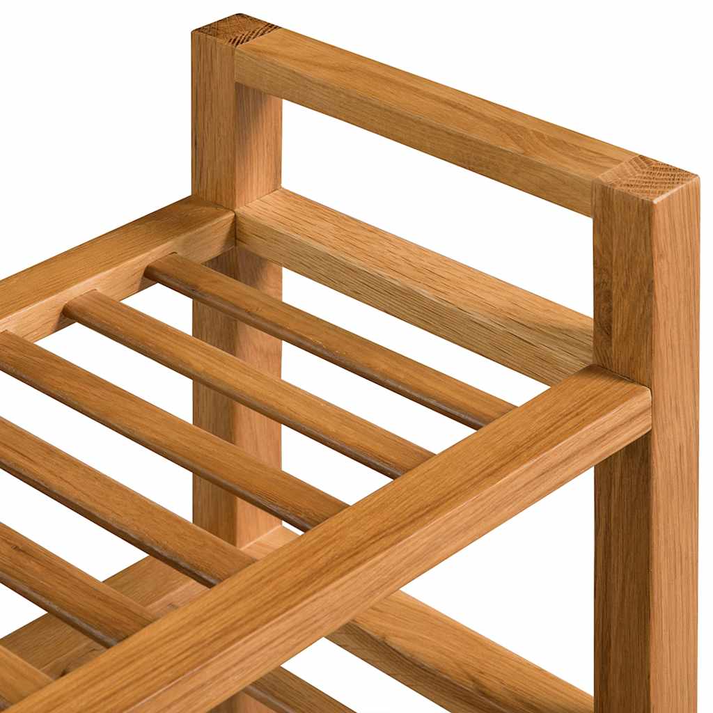 Pantofar Cu 3 Rafturi, 100X27X, Lemn Masiv De Stejar