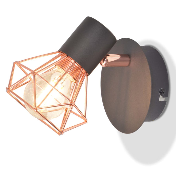 Lămpi De Perete, 2 Buc, Cu 2 Becuri Led Cu Filament 8 W