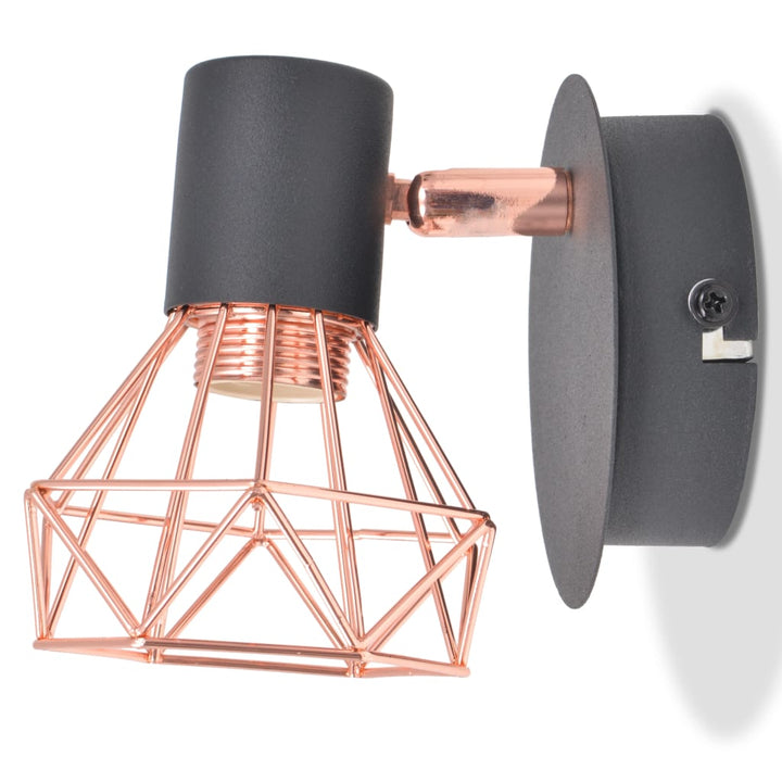 Lămpi De Perete, 2 Buc, Cu 2 Becuri Led Cu Filament 8 W