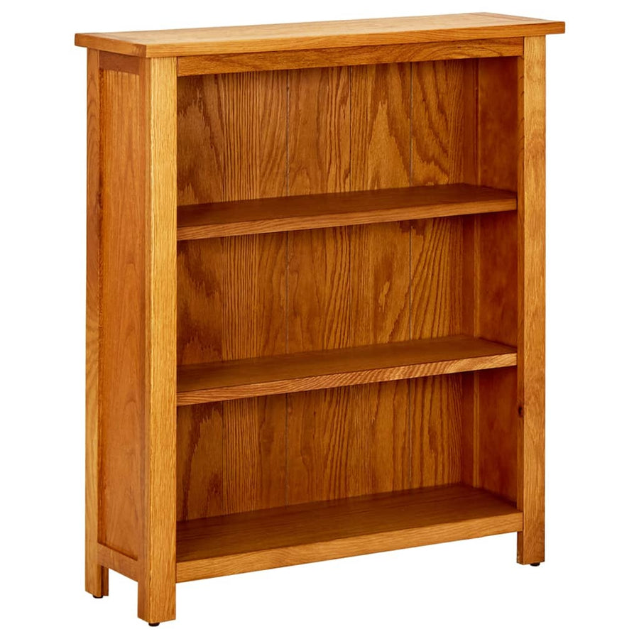 Bibliotecă Cu 3 Rafturi, 70 X 22,5 X 82 Cm, Lemn Masiv Stejar