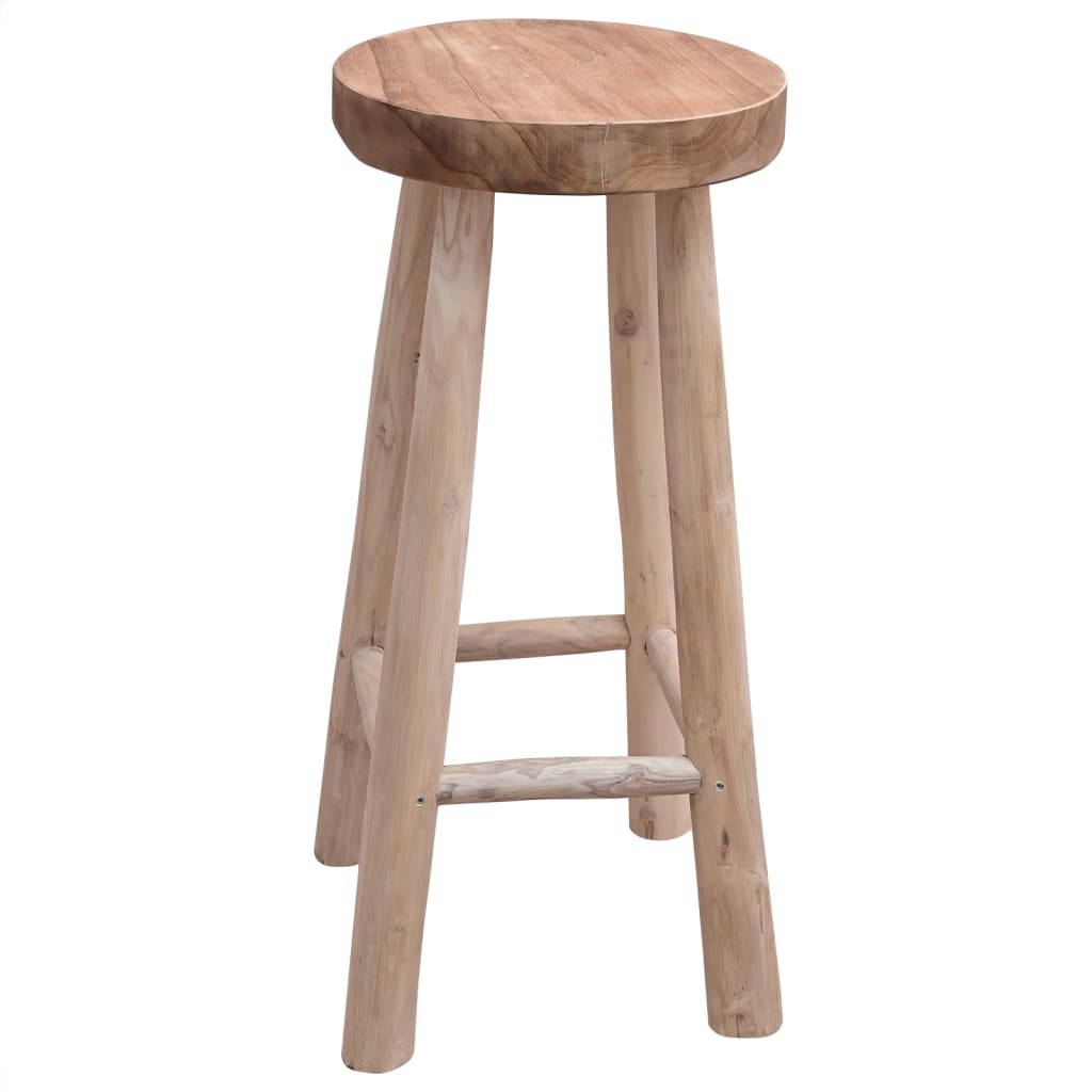Taburet De Bar, Lemn Masiv De Tec