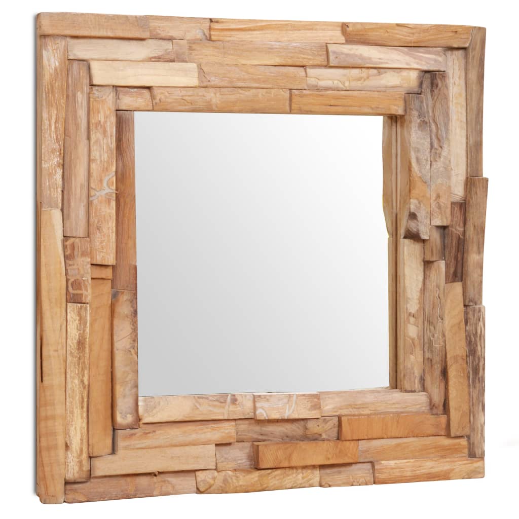 Oglindă Decorativă Din Lemn De Tec, , Dreptunghiular
