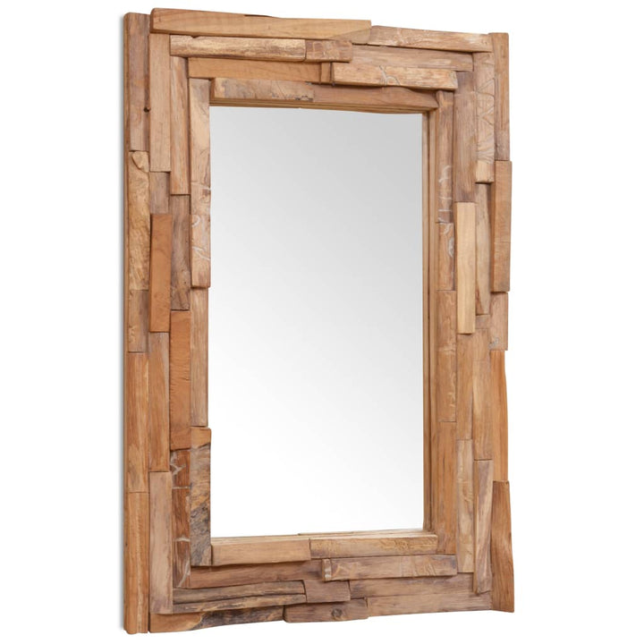Oglindă Decorativă Din Lemn De Tec, , Dreptunghiular
