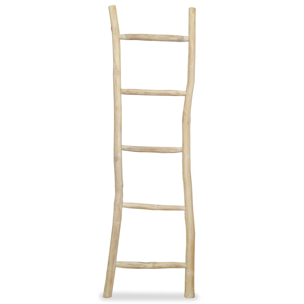 Scară Pentru Prosoape Cu 5 Trepte, Tec, 45X150 Cm, Natural