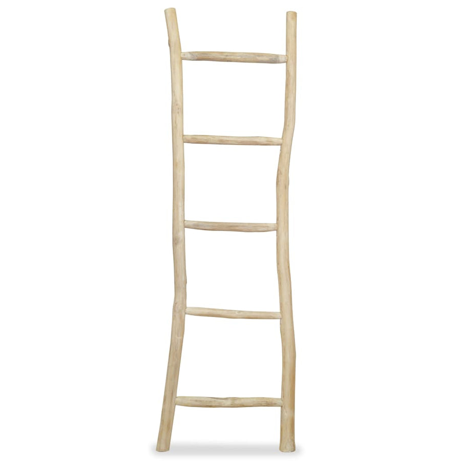 Scară Pentru Prosoape Cu 5 Trepte, Tec, 45X150 Cm, Natural