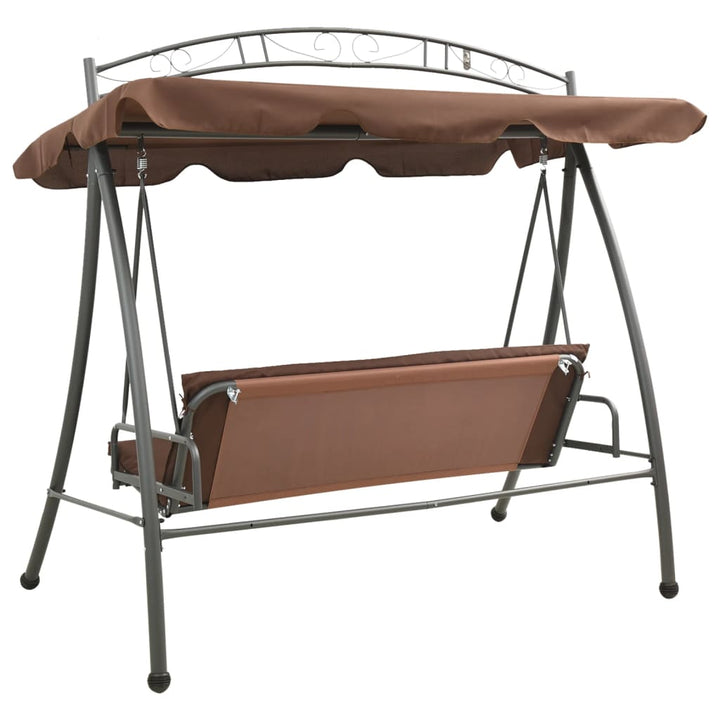 Balansoar De Exterior Extensibil Cu Copertină, Cafeniu