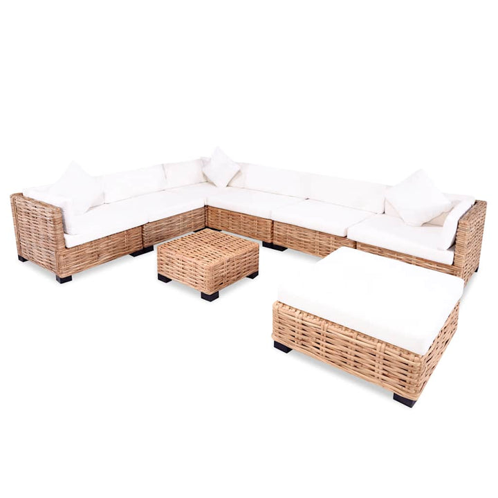 Set Canapea, 18 Piese, Ratan Natural