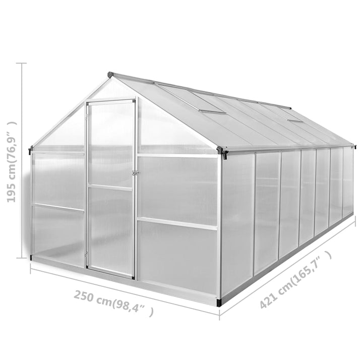 Seră, 10,53 M², Aluminiu Ranforsat