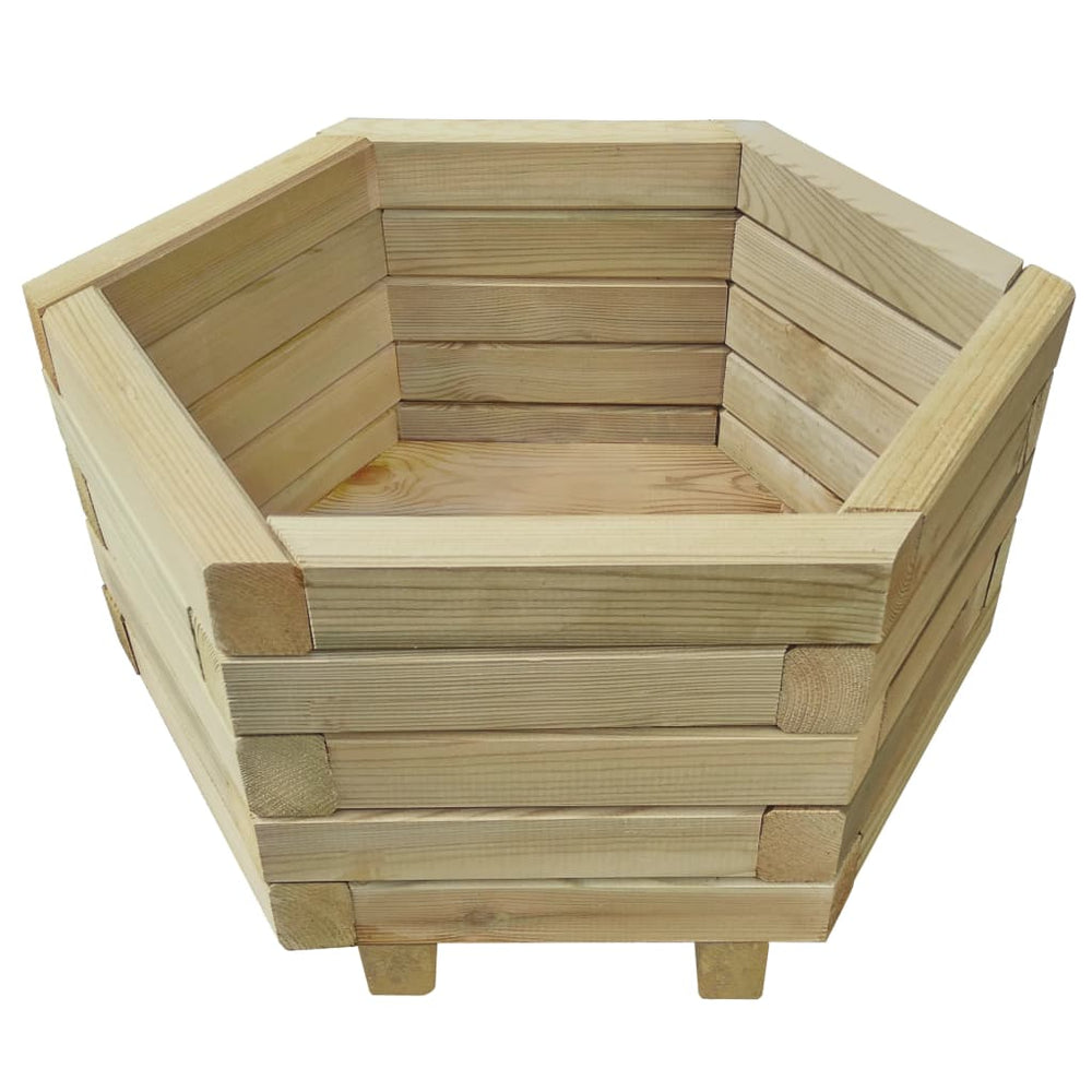 Set Strat Înălțat De Grădină, 2 Buc., Lemn De Pin Tratat