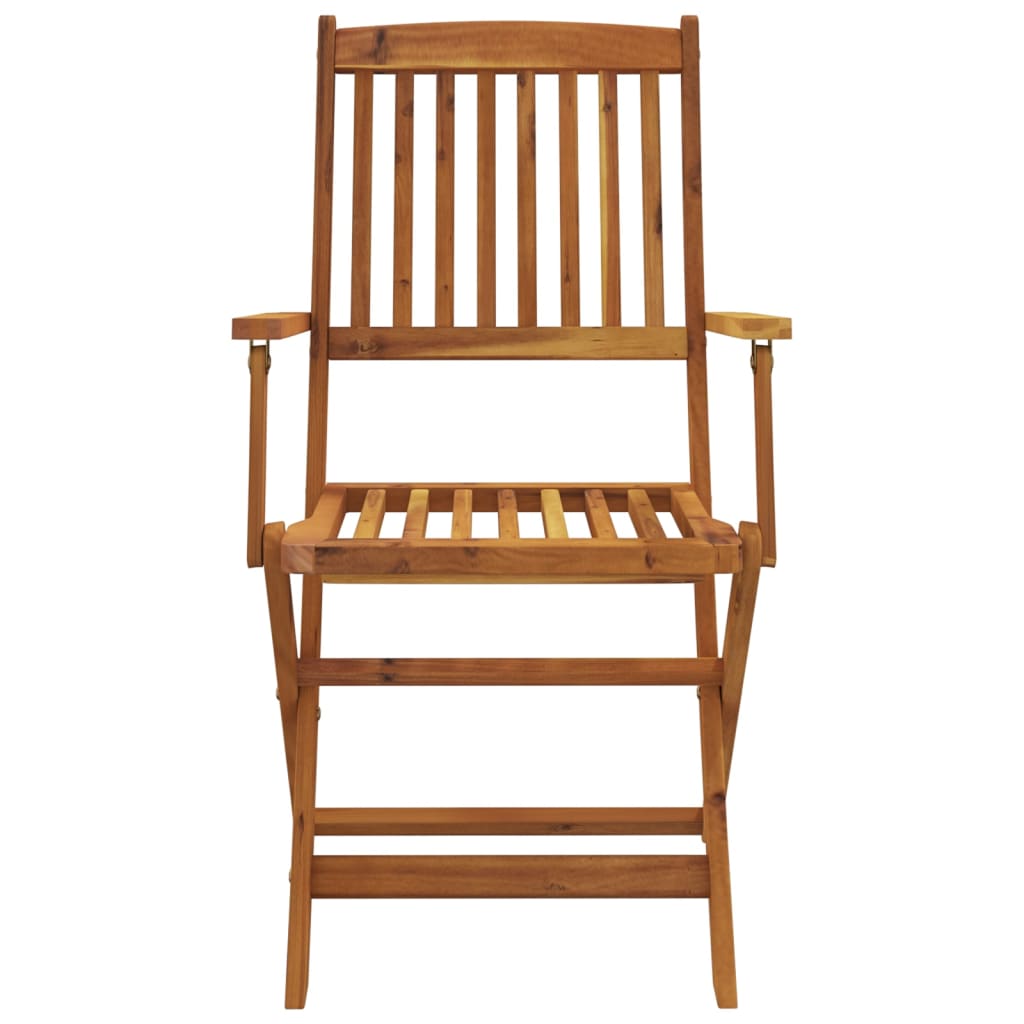 Set Mobilier De Exterior Pliabil, 7 Piese, Lemn Masiv De Acacia