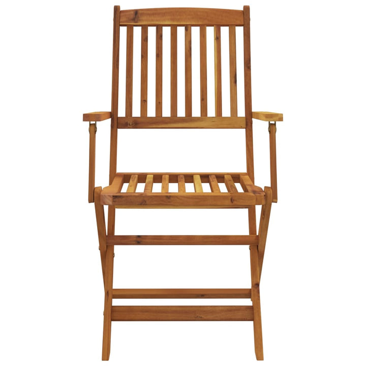 Set Mobilier De Exterior Pliabil, 7 Piese, Lemn Masiv De Acacia