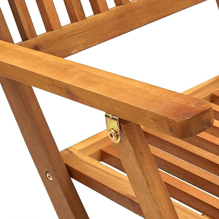 Set Mobilier De Exterior Pliabil, 7 Piese, Lemn Masiv De Acacia