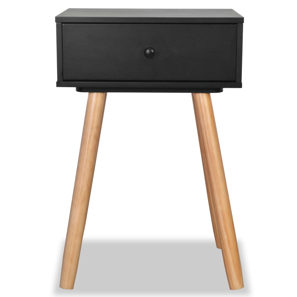 Noptiere Din Lemn Masiv De Pin 2 Buc, 40 X 30 X 61 Cm,