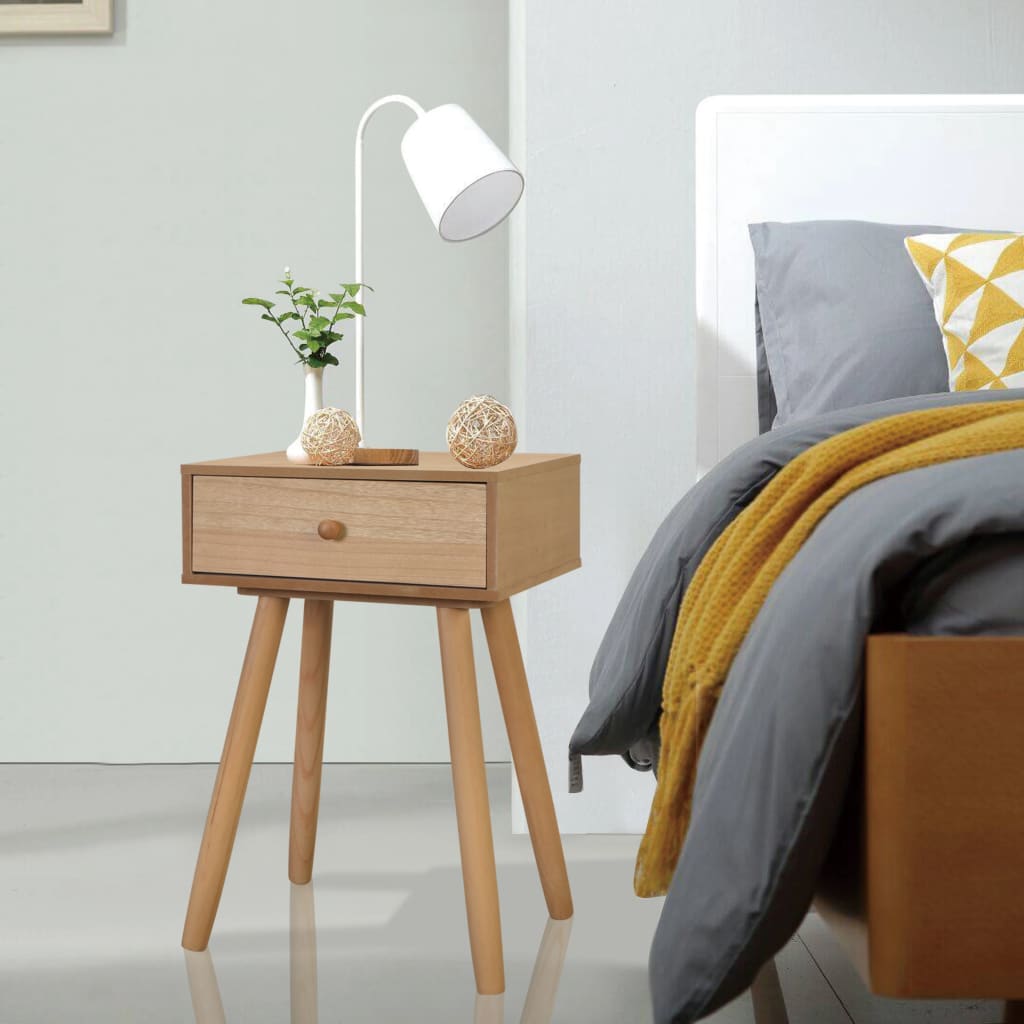 Noptiere Din Lemn Masiv De Pin 2 Buc, 40 X 30 X 61 Cm,
