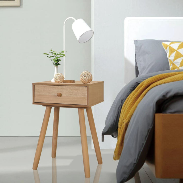 Noptiere Din Lemn Masiv De Pin 2 Buc, 40 X 30 X 61 Cm,