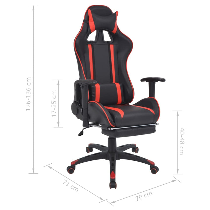Scaun De Birou Rabatabil, Design Racing, Suport Picioare,