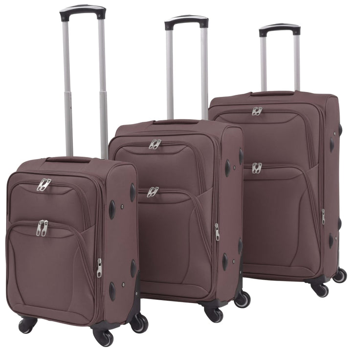 Set Trolere Din Material Textil, 3 Piese, Cafeniu