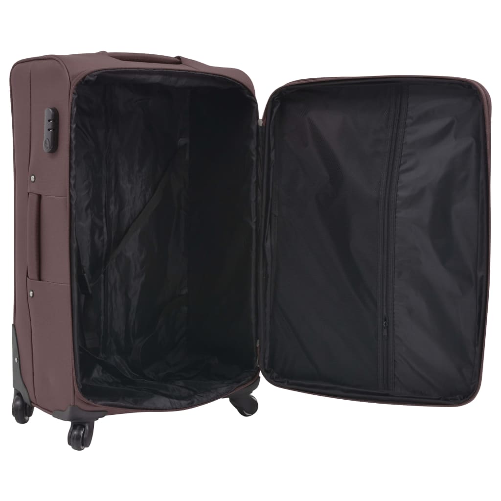 Set Trolere Din Material Textil, 3 Piese, Cafeniu