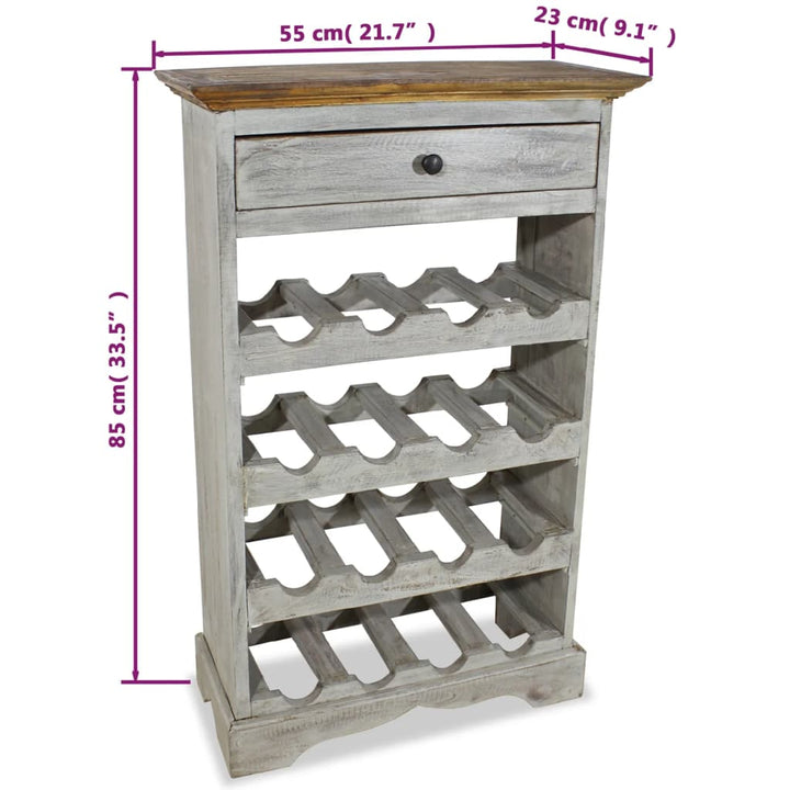Suport Sticle De Vin, 55X23X85 Cm, Lemn Masiv De Mahon