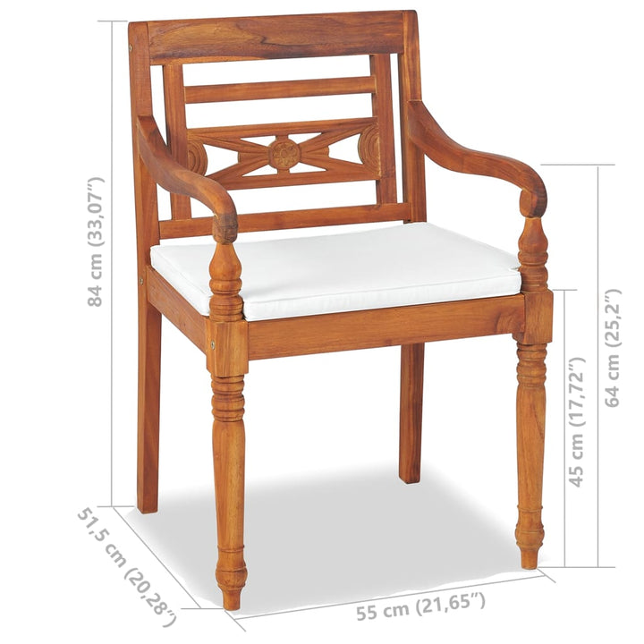 Set Mobilier De Grădină Cu Perne, 4 Piese, Lemn Masiv De Tec