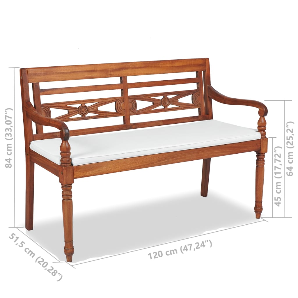 Set Mobilier De Grădină Cu Perne, 4 Piese, Lemn Masiv De Tec