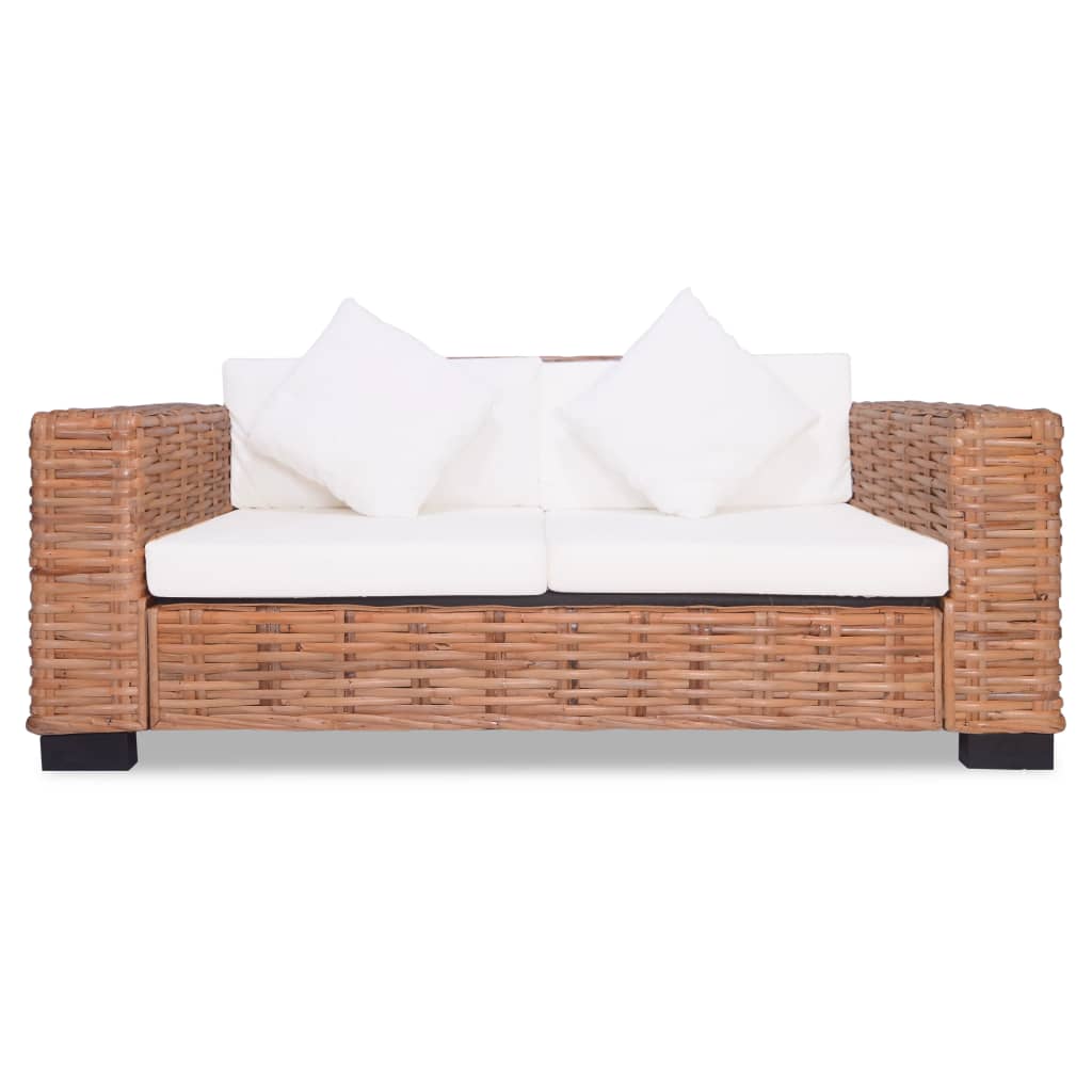 Set Canapea Din Ratan Natural, 15 Piese