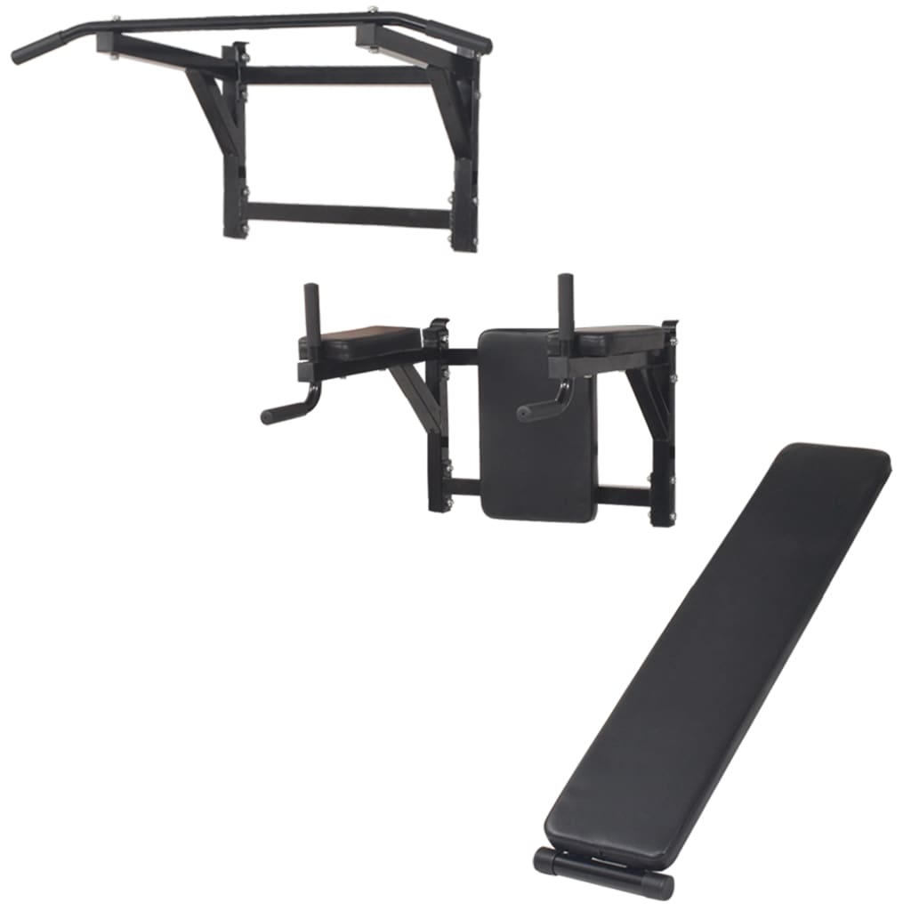 Turn Fitness Multifuncțional De Perete, Negru