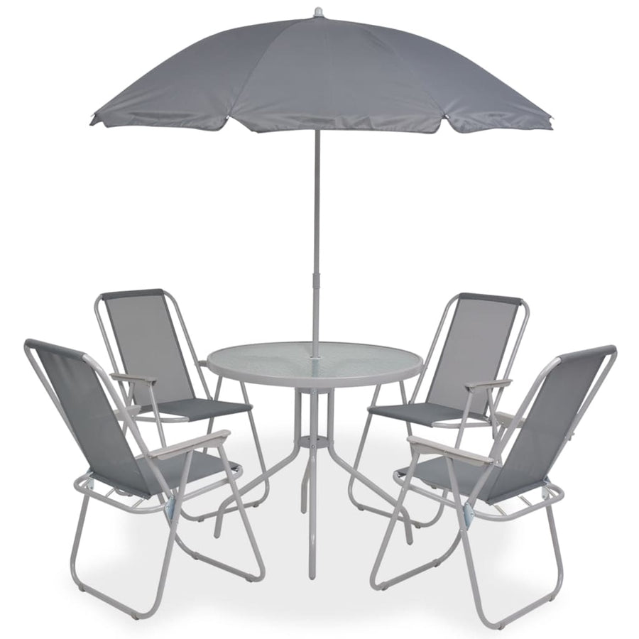 Set Mobilier De Exterior, 6 Piese, , Oțel Și Textilenă