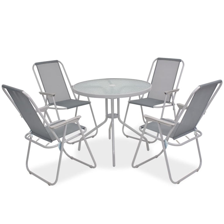 Set Mobilier De Exterior, 6 Piese, , Oțel Și Textilenă