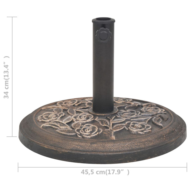 Suport Umbrelă De Soare, Rășină, , Bronz, 9 Kg