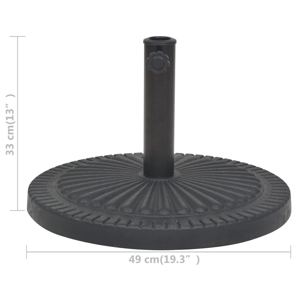 Suport Umbrelă De Soare, Rășină, Rotund, Negru,