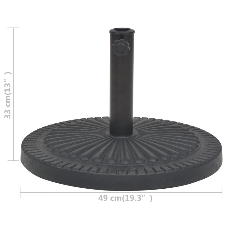 Suport Umbrelă De Soare, Rășină, Rotund, Negru,