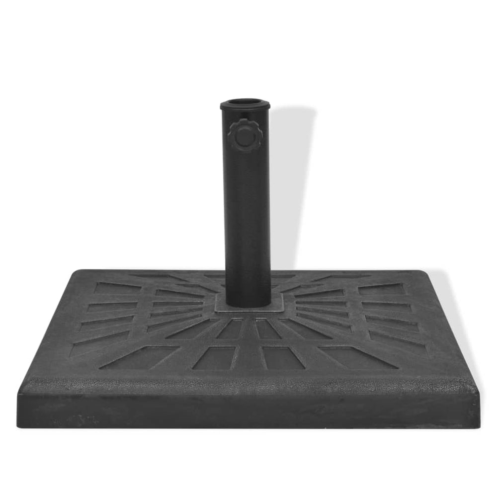 Suport Umbrelă De Soare, Rășină, Pătrat, Negru,
