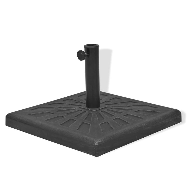 Suport Umbrelă De Soare, Rășină, Pătrat, Negru,