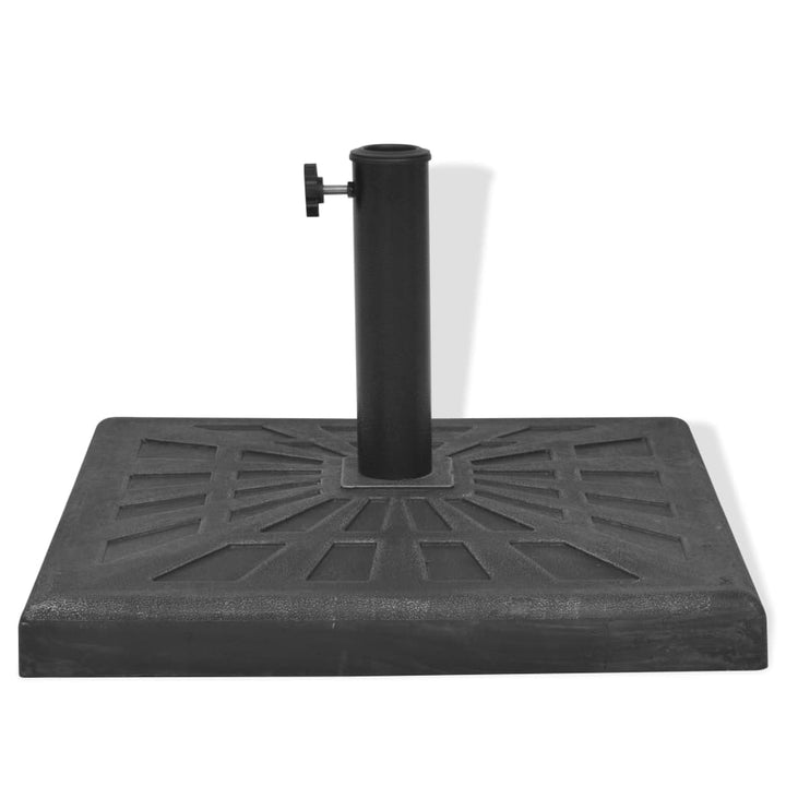 Suport Umbrelă De Soare, Rășină, Pătrat, Negru,